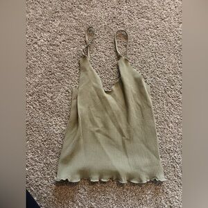 Free people green v neck size xs s